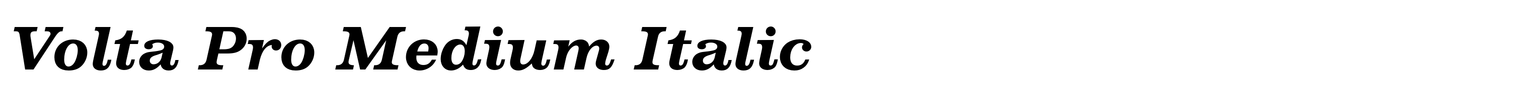 Volta Pro Medium Italic